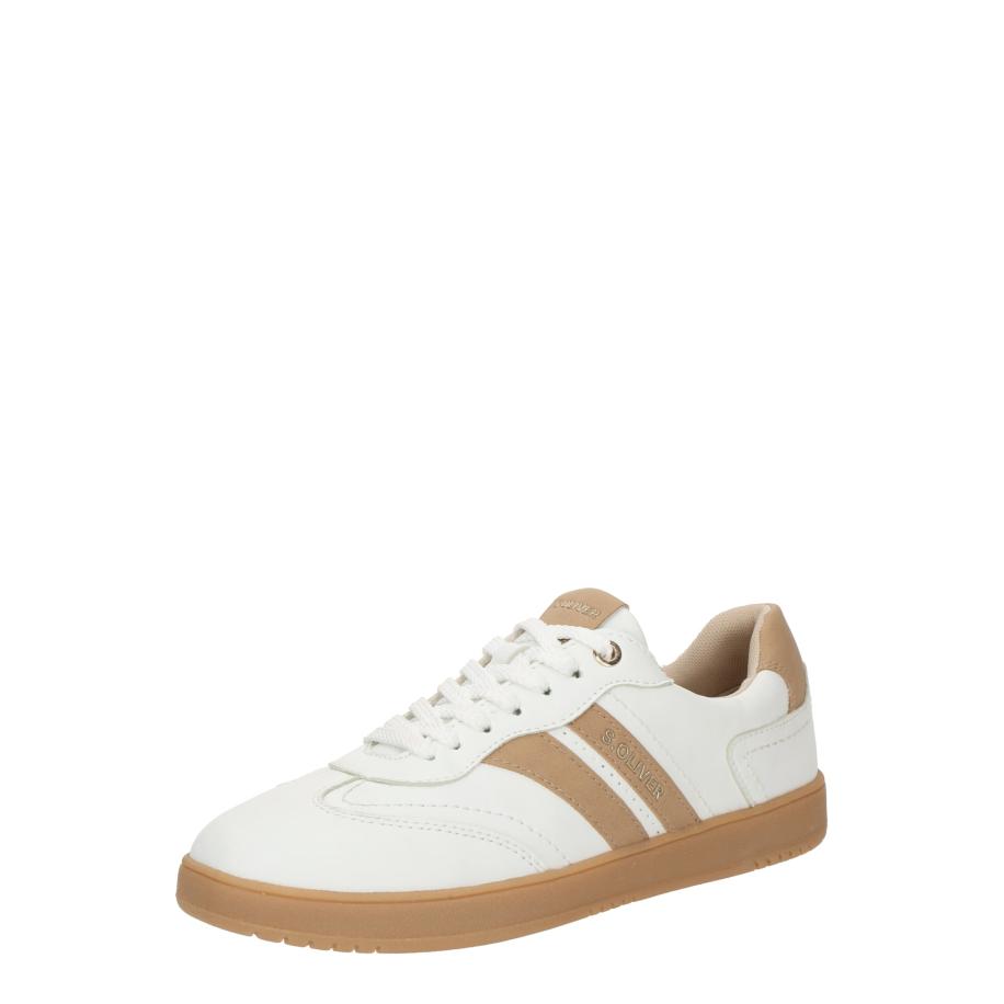 s.Oliver Sneakers laag donkerbeige / wit Wit