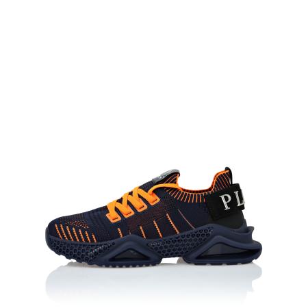 Philipp Plein Sneakers laag donkerblauw / oranje / wit