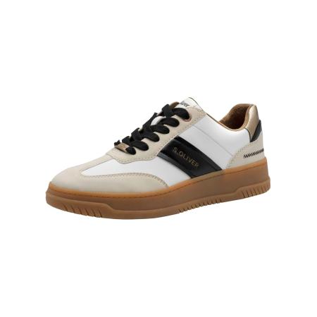 s.Oliver Sneakers laag beige / zwart / wit
