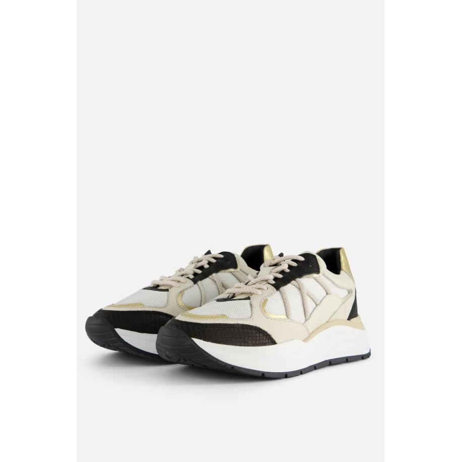 PS Poelman Sneakers zwart Leer Zwart