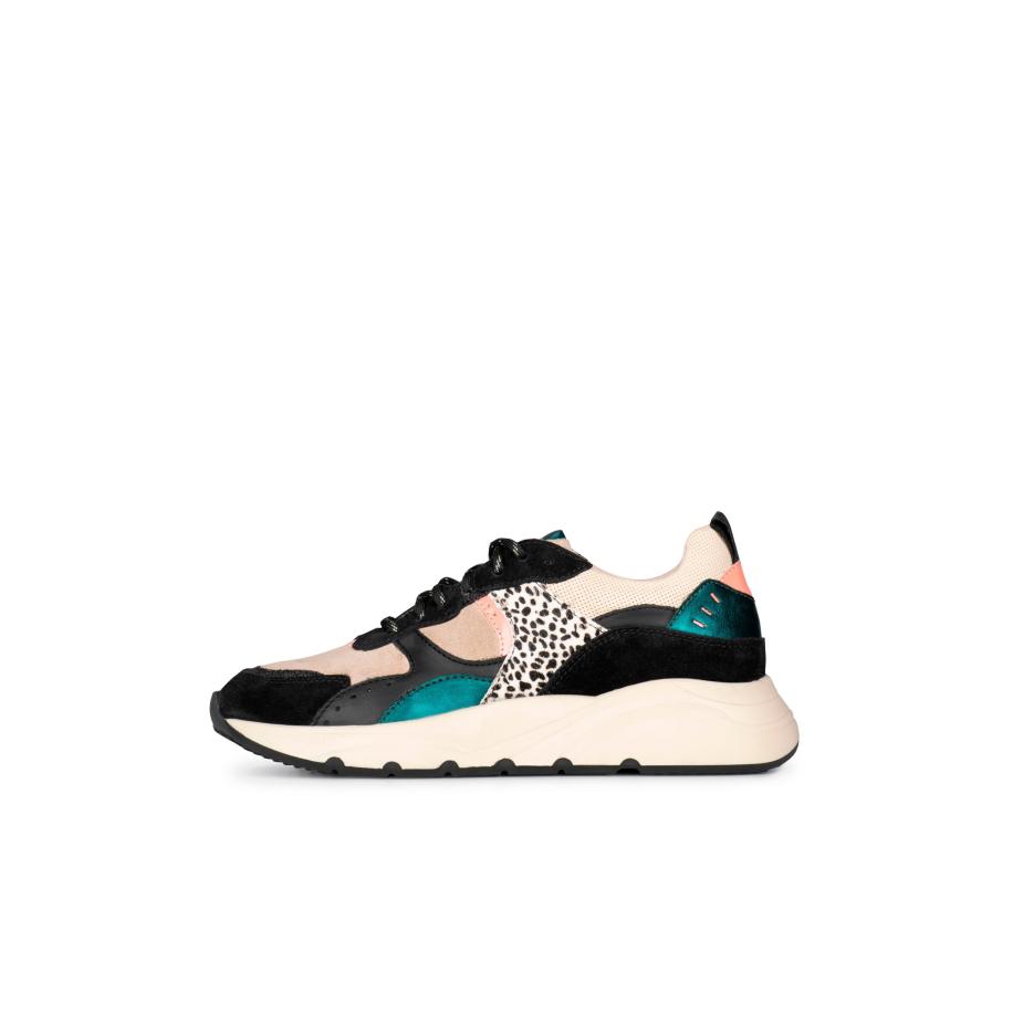 PS Poelman PS Poelman Sneakers laag Cibel petrol / rosa / zwart / wit -