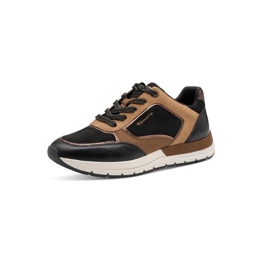 Tamaris Tamaris Sneakers laag bruin / lichtbruin / zwart -