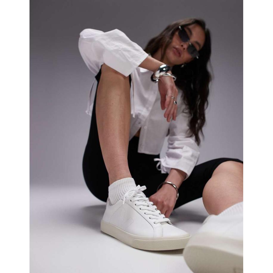 VEJA Esplar Sneakers in extra wit leer Wit