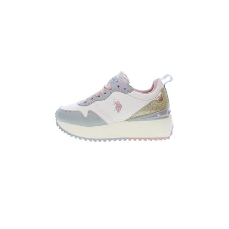 U.S. Polo Assn. U.S. POLO ASSN. Sneakers laag pastelblauw / goud / lichtroze