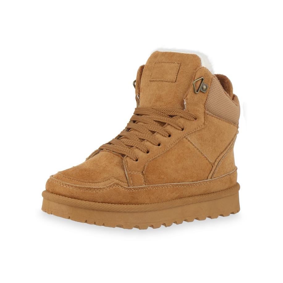 Van Hill Van Hill Sneakers hoog Natalie lichtbruin -