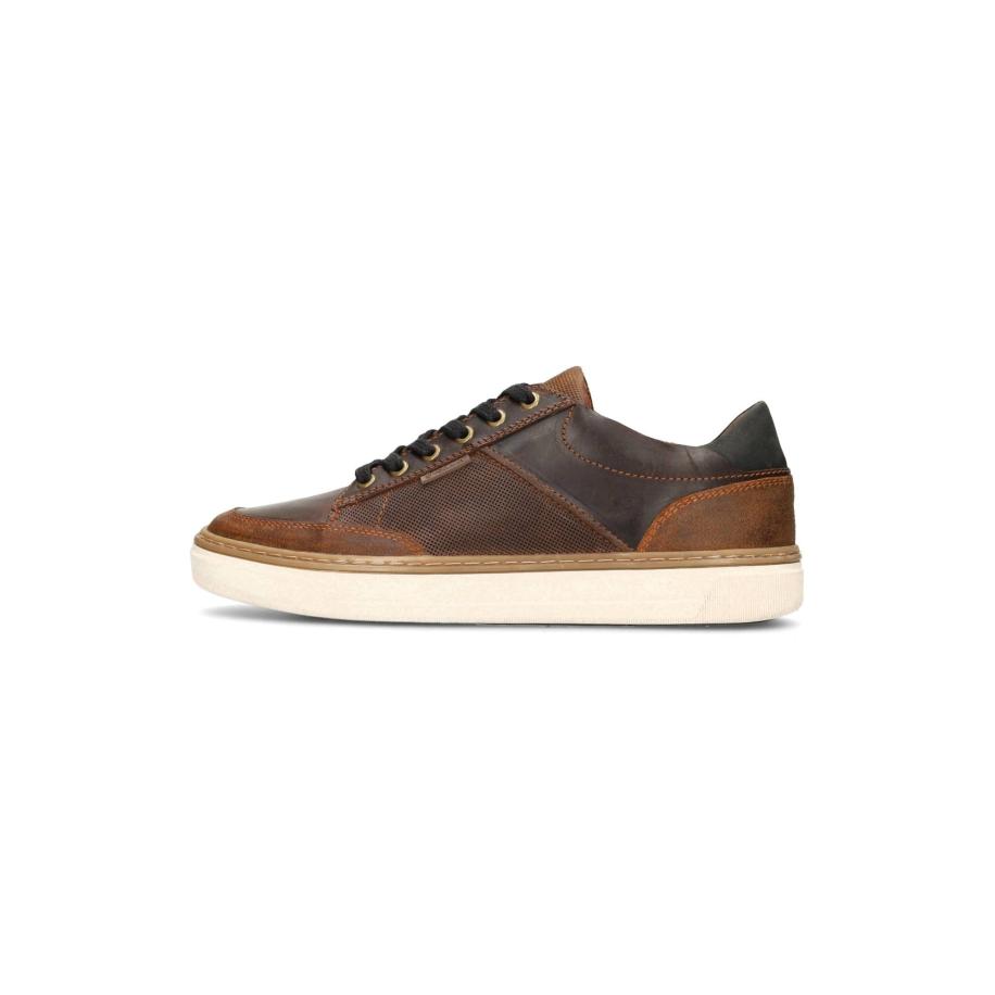 PS Poelman PS Poelman Sneakers laag Philos cognac / donkerbruin -
