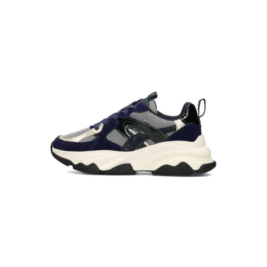 Posh POSH by Poelman Sneakers laag donkerblauw / grijs / wit -