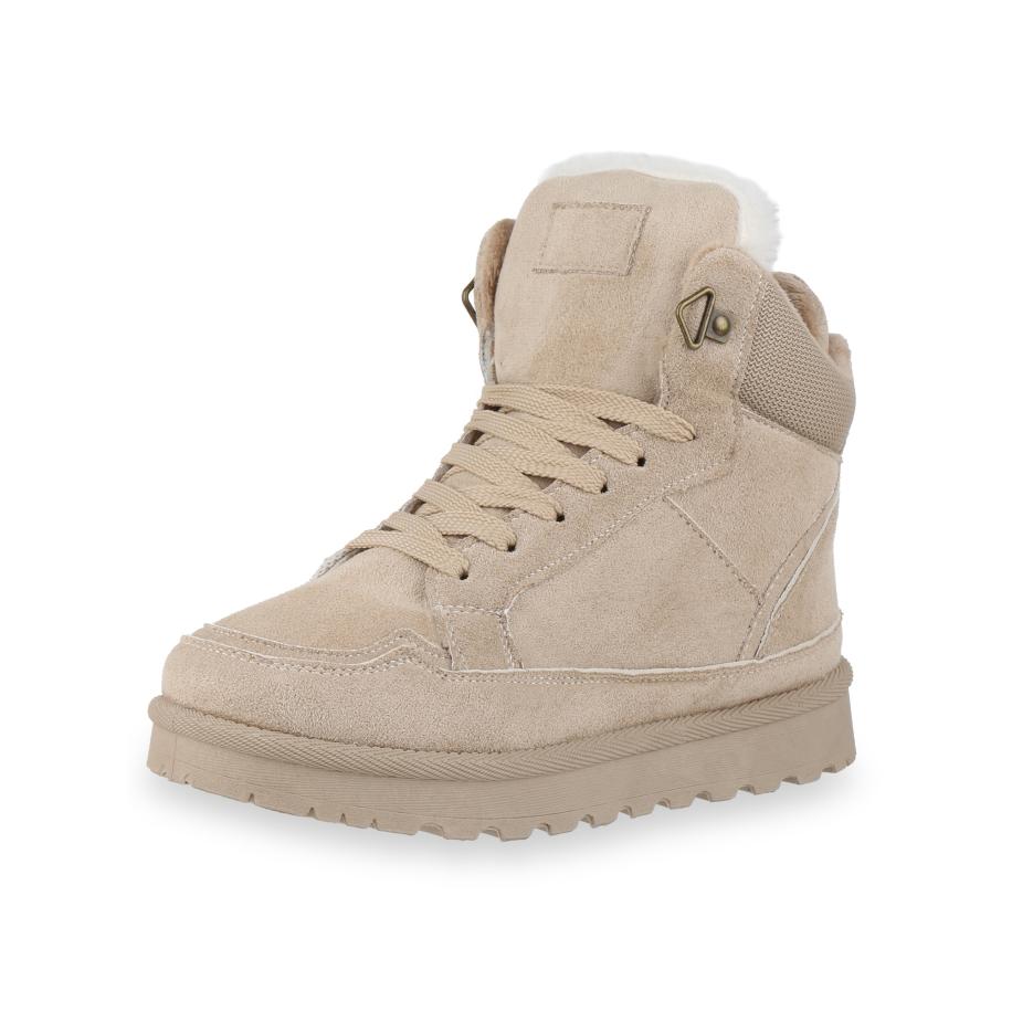 Van Hill Van Hill Sneakers hoog Natalie beige -