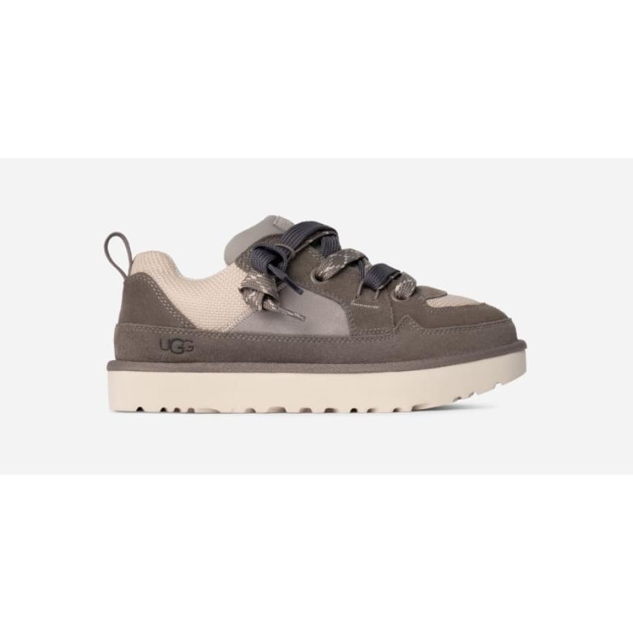 UGG® Lo Lowmel in Smoke Plume, Maat 49.5, Suede/Gerecyclede Materialen/Textiel Grijs