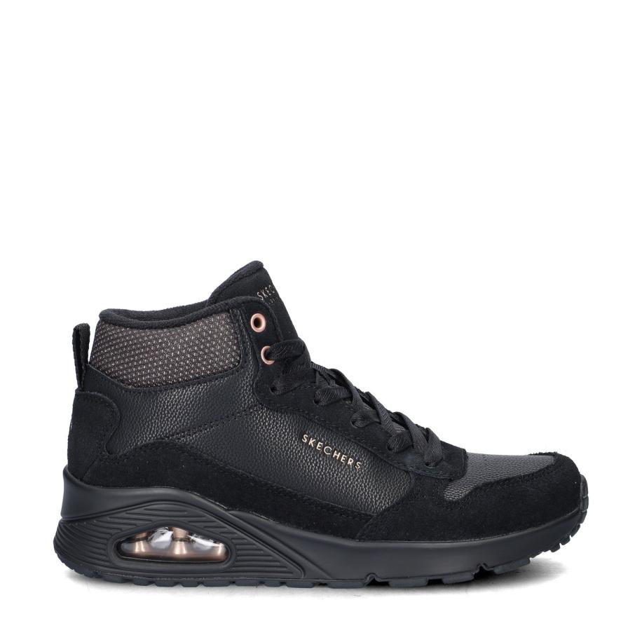 Skechers Uno Stacre Shine hoge sneakers Zwart 494242 Zwart