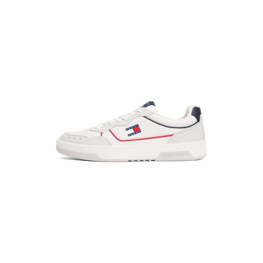 Tommy Jeans Tommy Jeans Sneakers laag ecru / marine / donkerrood / wit -