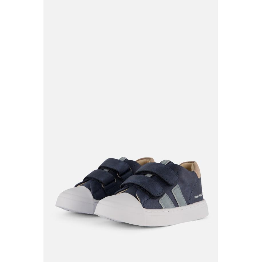 Shoesme Velcro Sneakers blauw Leer Blauw