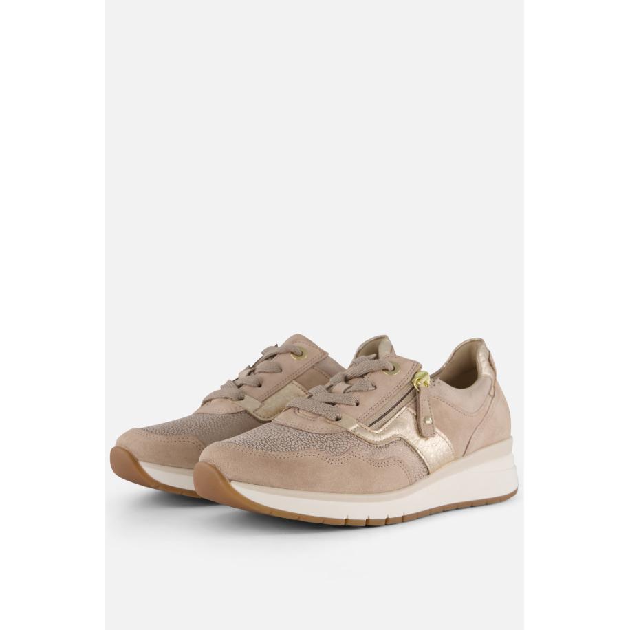 Gabor Comfort Sneakers beige Suede Bruin