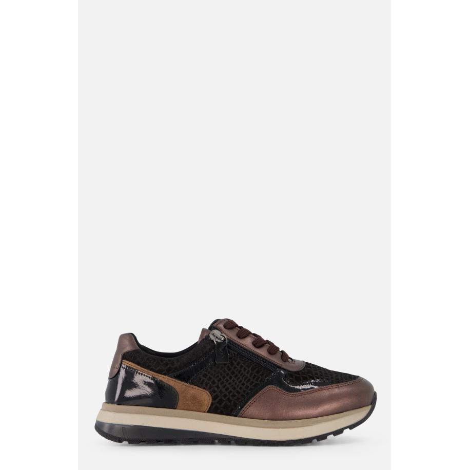 Feyn Sneakers beige Suede Bruin