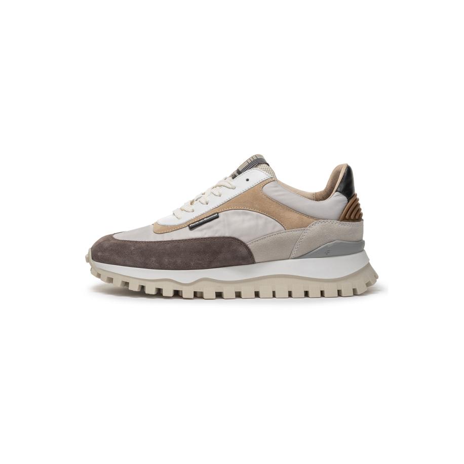Floris van Bommel Sneakers laag De Grommer 1 camel / lichtbeige / aardetinten / zwart Grijs