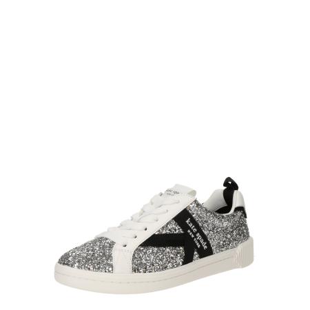 Kate Spade Kate Spade Sneakers laag K As In Kate Glitter Court Sneakers zwart / zilver / wit