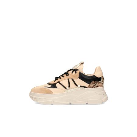 PS Poelman PS Poelman Sneakers laag beige / zwart / zilver