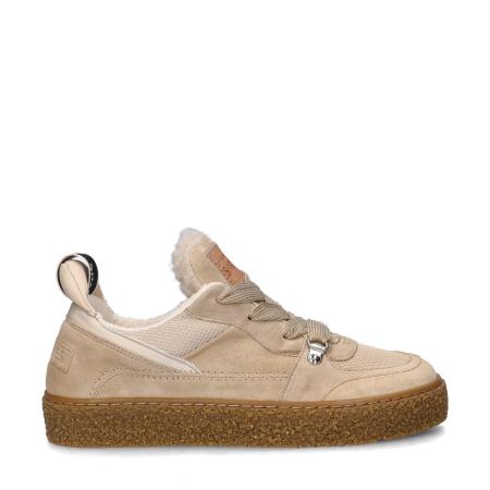 Shabbies Amsterdam Chewy Unna lage sneakers Bruin 491066