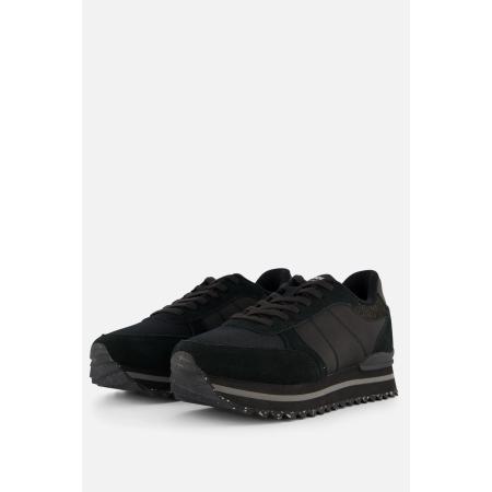 Woden Ronja Plateau Sneakers zwart Leer