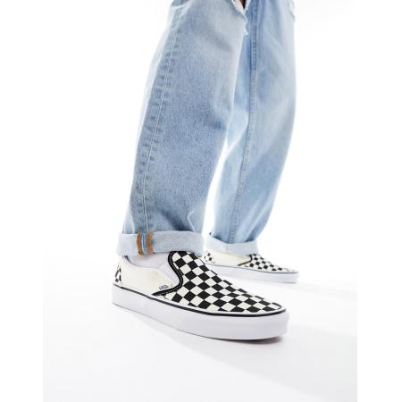 Vans - Instapsneakers met dambordpatroon in zwart en wit