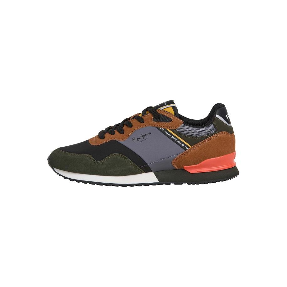 Pepe Jeans Pepe Jeans Sneakers laag London Mood bruin / basaltgrijs / donkergroen / zwart -
