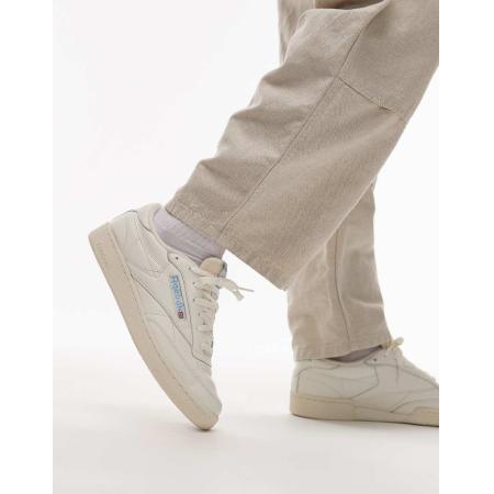 Reebok - Club C 85 - Sneakers in gebroken wit en blauw