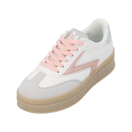Palado Palado Sneakers laag Valcis lichtgrijs / rosa / wit