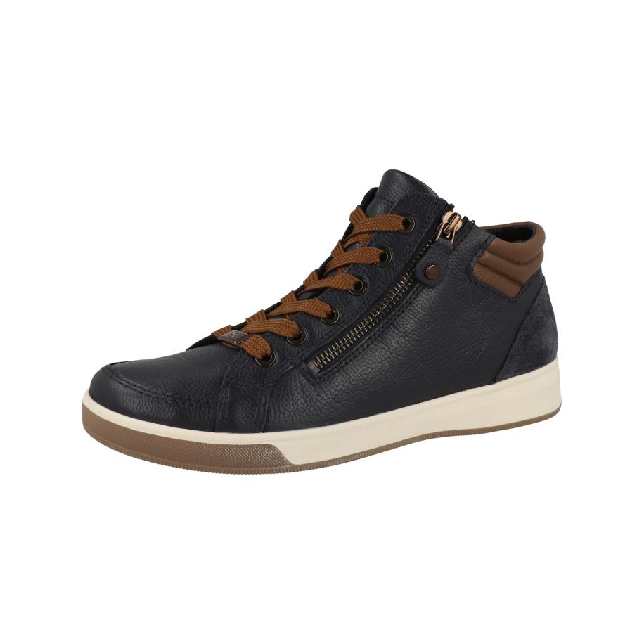 Ara ARA Sneakers hoog donkerblauw / donkerbruin -