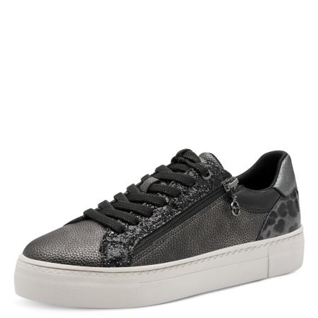 Tamaris Sneakers laag donkergrijs / zwart