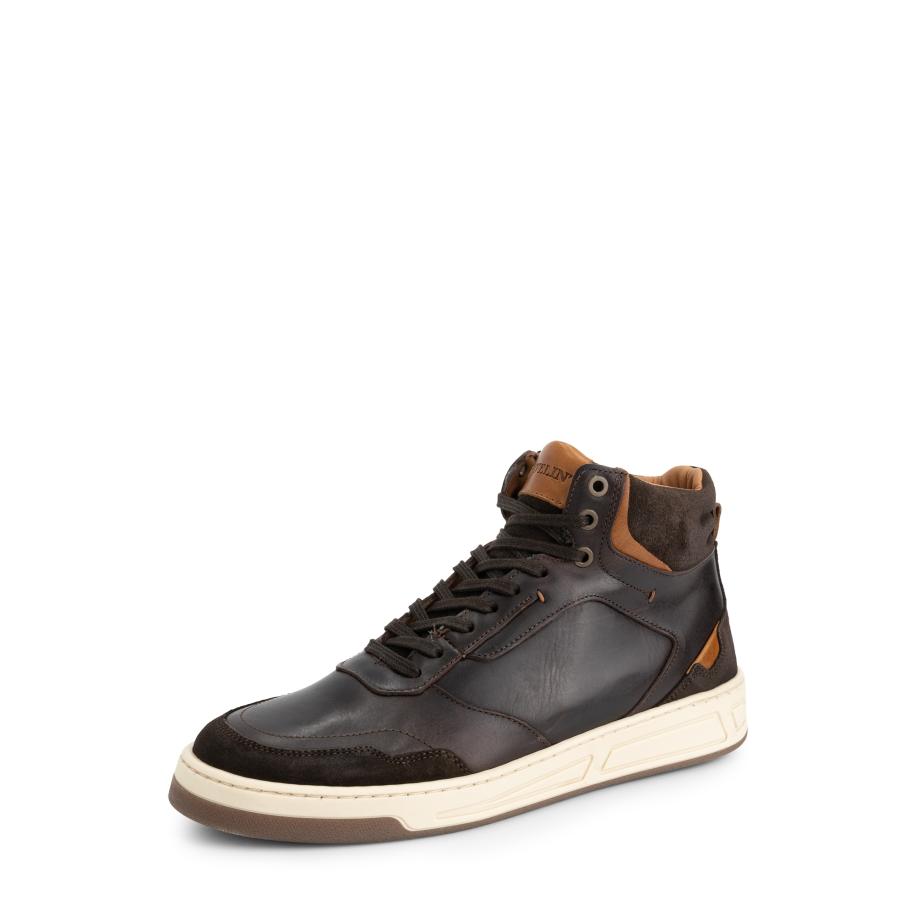 Travelin Travelin Sneakers hoog Durham cognac / donkerbruin -