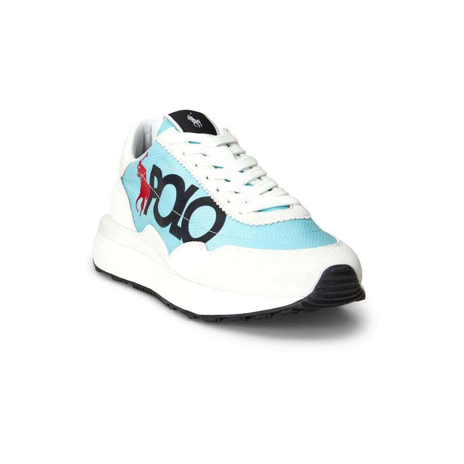 Polo Ralph Lauren Sneakers laag TRAIN 89 lichtblauw / karmijnrood / zwart / wit Blauw