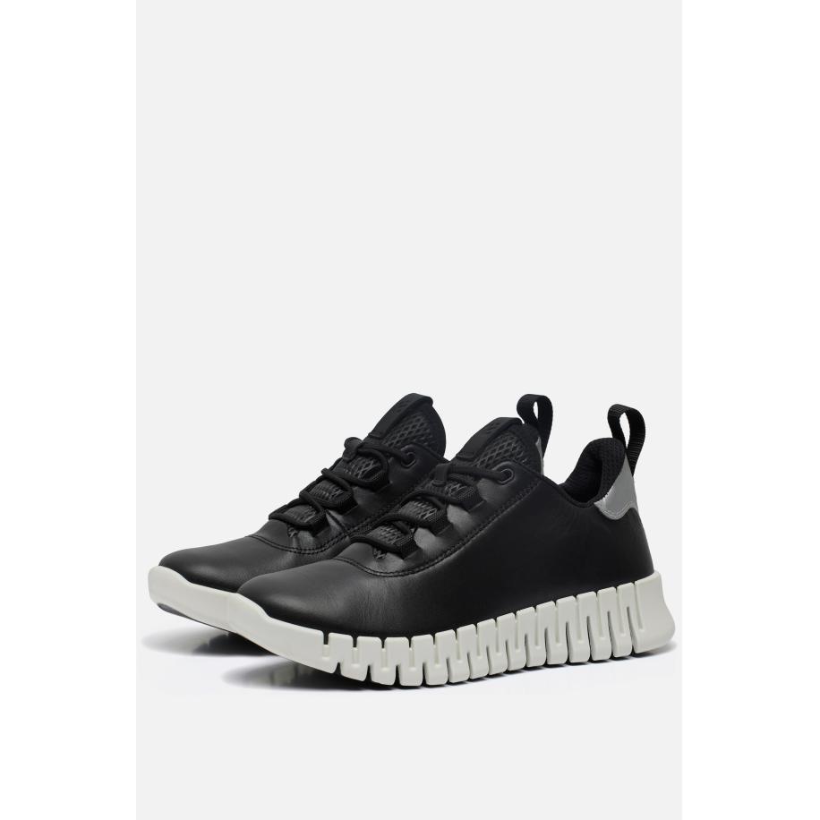 Ecco Gruuv W Sneakers zwart Leer Zwart
