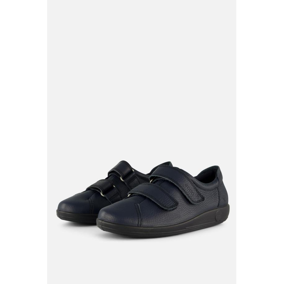 Ecco Soft 2 Sneakers donkerblauw Leer Blauw