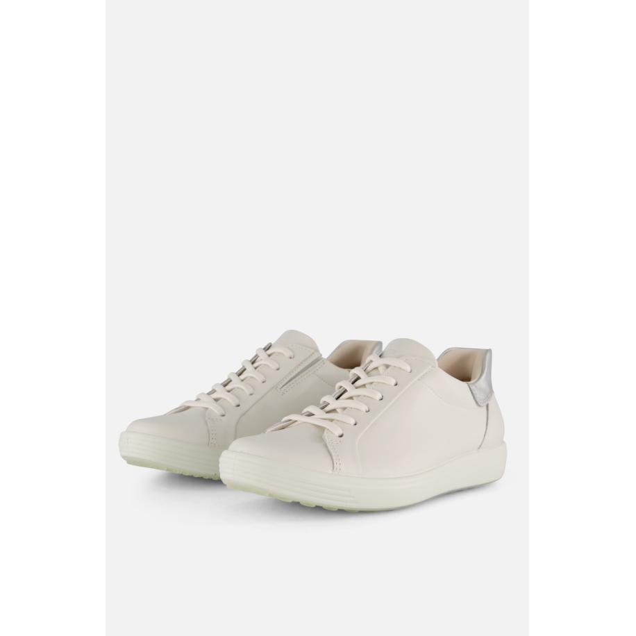 Ecco Soft Sneakers wit Leer Wit