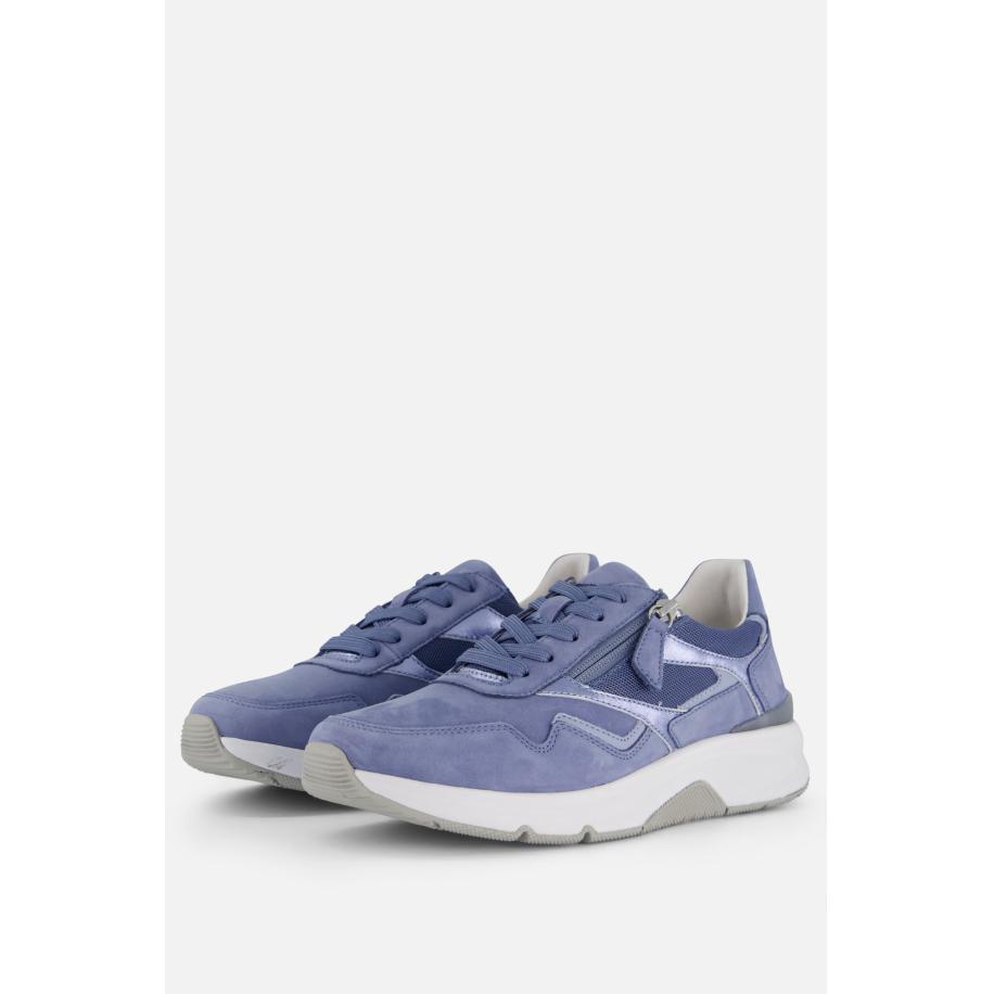 Gabor Rollingsoft Sneakers blauw Leer Blauw
