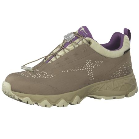 Tamaris Sneakers laag beige / olijfgroen / donkerlila