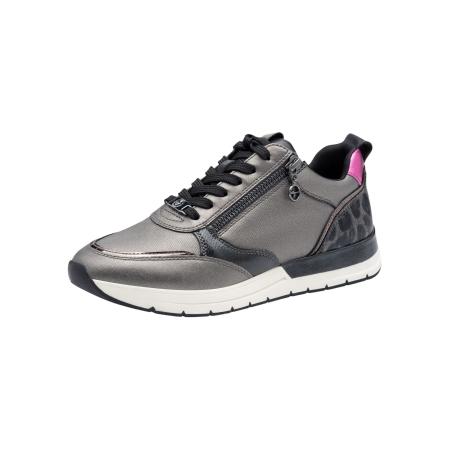Tamaris Sneakers laag antraciet / zilver