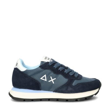 Sun 68 Ally Solid Nylon lage sneakers Blauw 477530