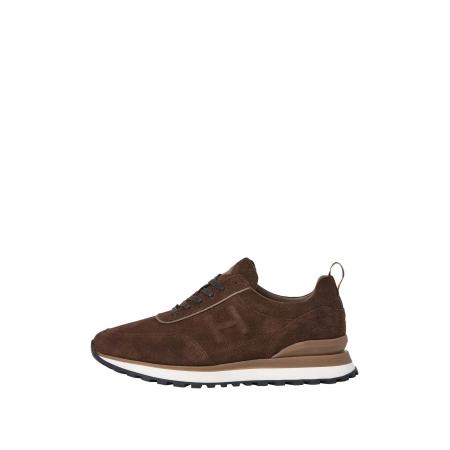 Hackett London Hackett London Sneakers laag Chad Soft donkerbruin