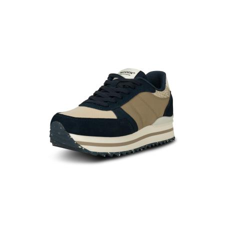 Woden WODEN Sneakers laag Ronja crème / navy / olijfgroen