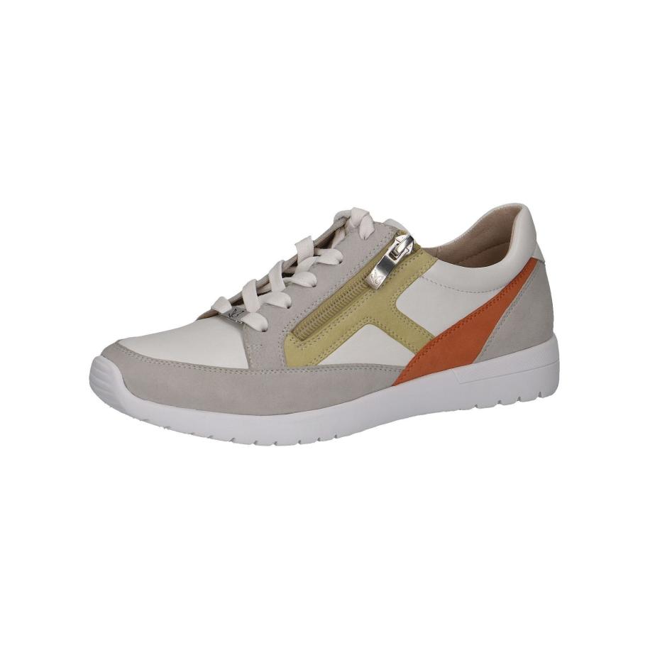Caprice CAPRICE Sneakers laag mosterd / stone grey / oranjerood / natuurwit -