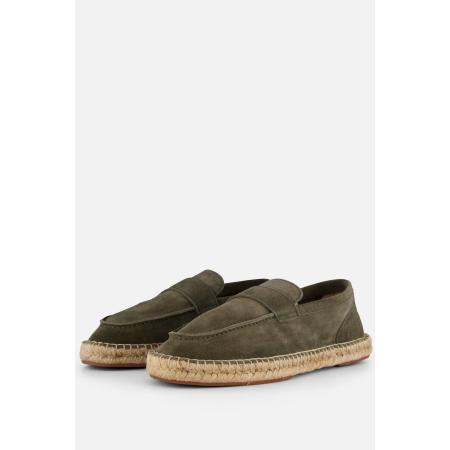 Greve Dune Instappers groen Suede