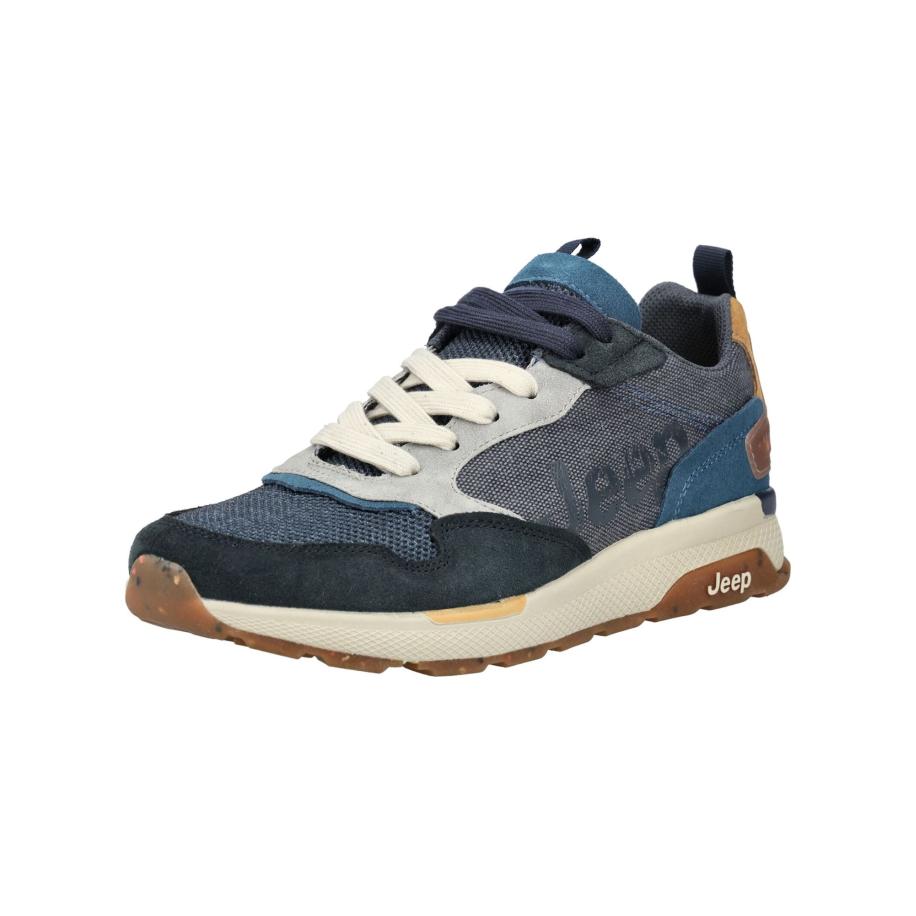 Jeep Jeep Sneakers laag blauw denim / donkerblauw / karamel / stone grey -