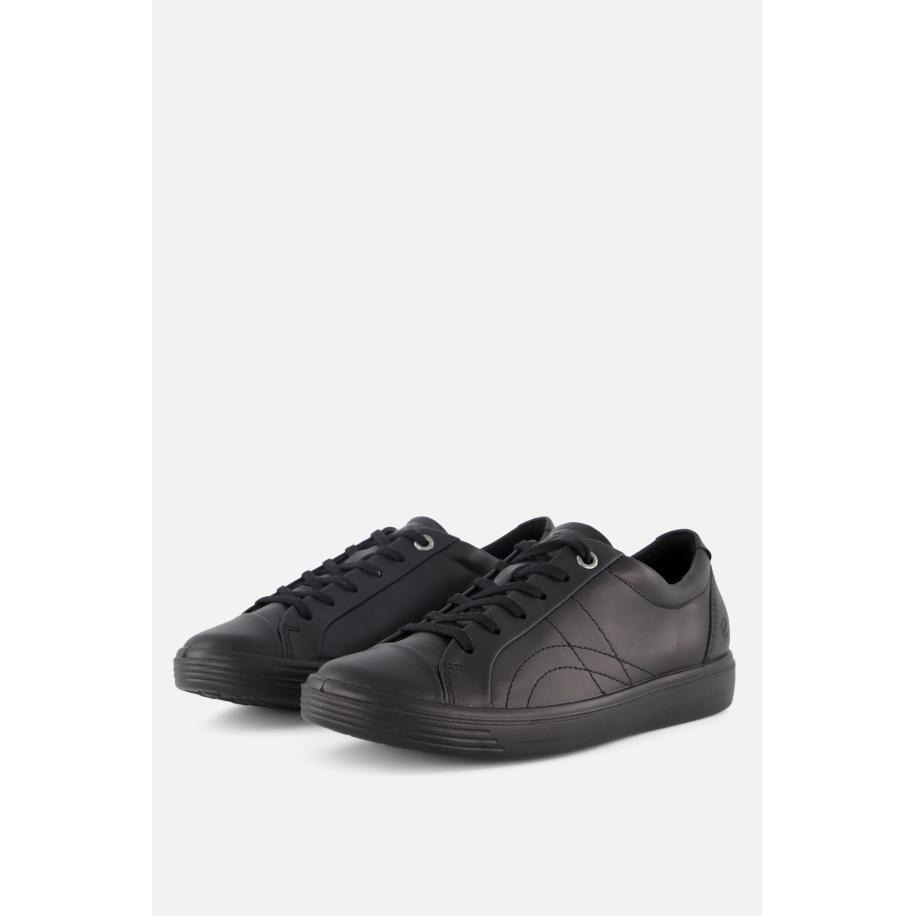 Ecco Classic Sneakers zwart Leer Zwart