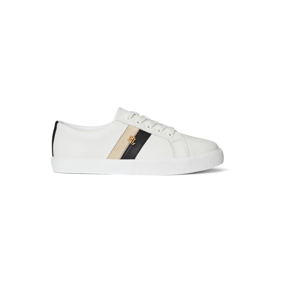 Lauren Ralph Lauren Lauren Ralph Lauren Sneakers laag JANSON II taupe / zwart / wit -