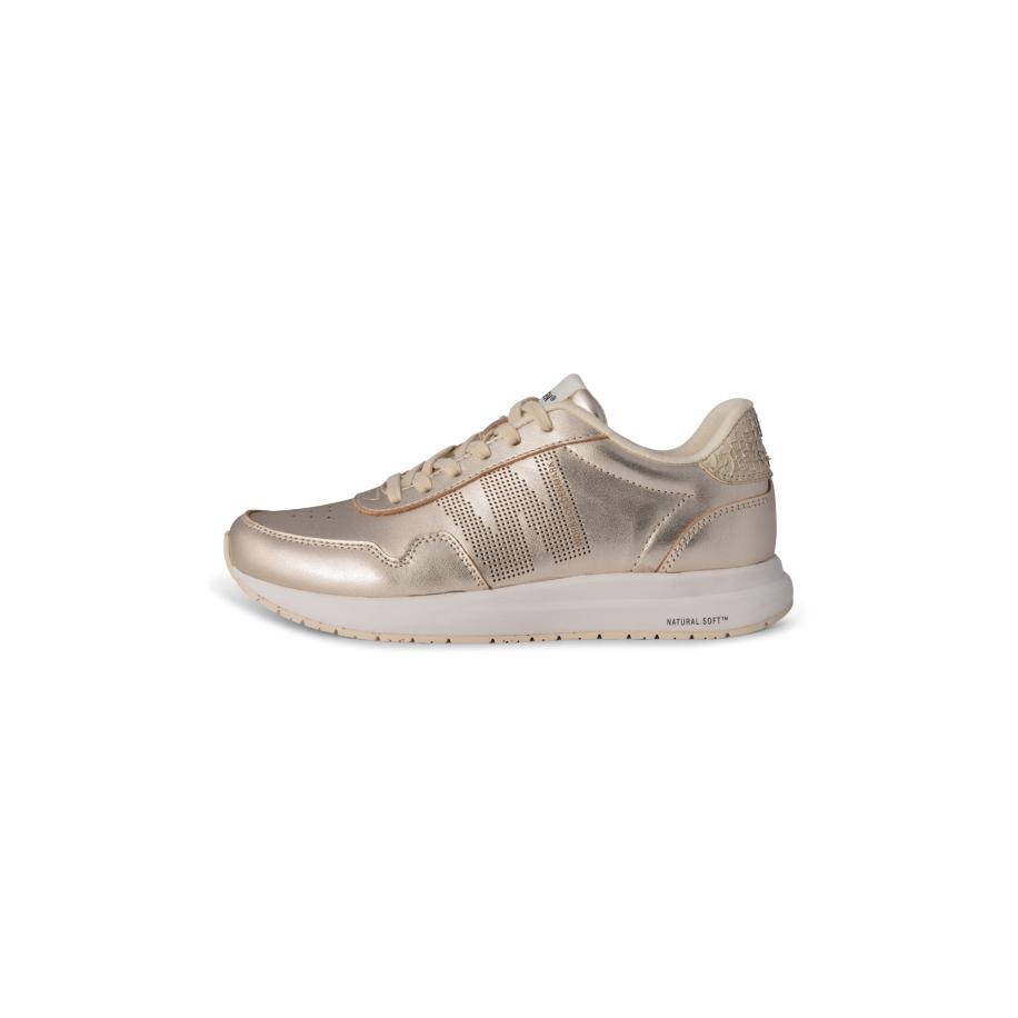 Woden Nora Natural Soft Sneakers goud Leer Goud