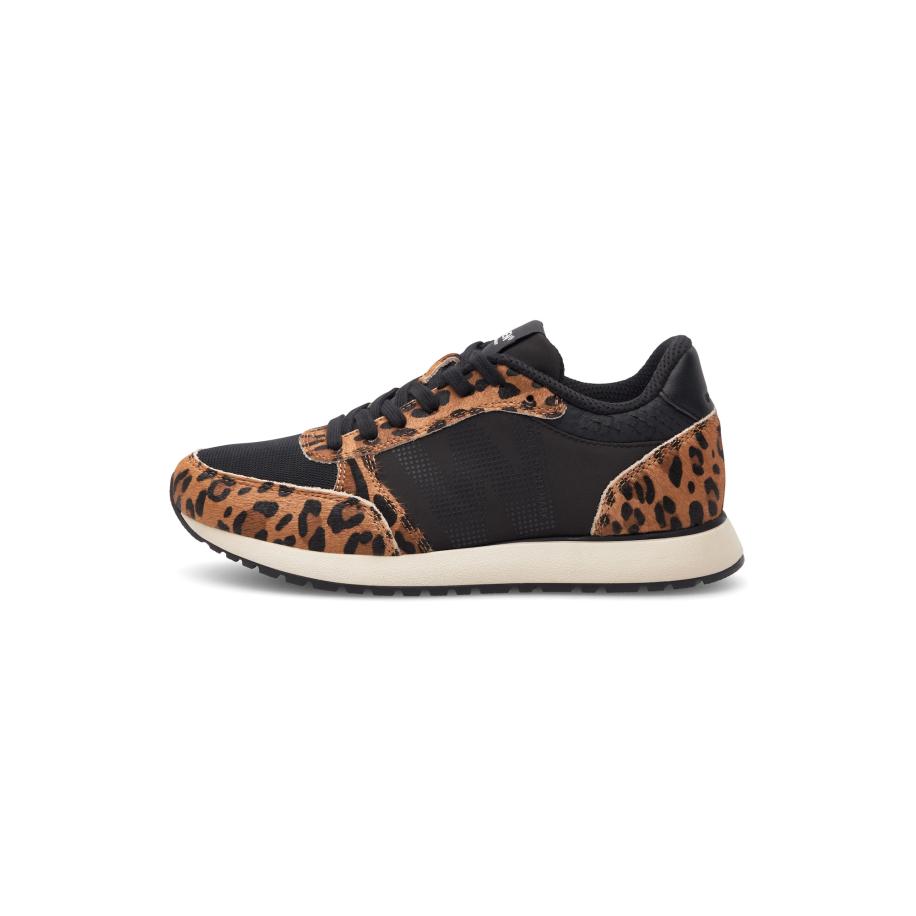 Woden WODEN Sneakers laag Ronja Cowhair bruin / karamel / zwart -