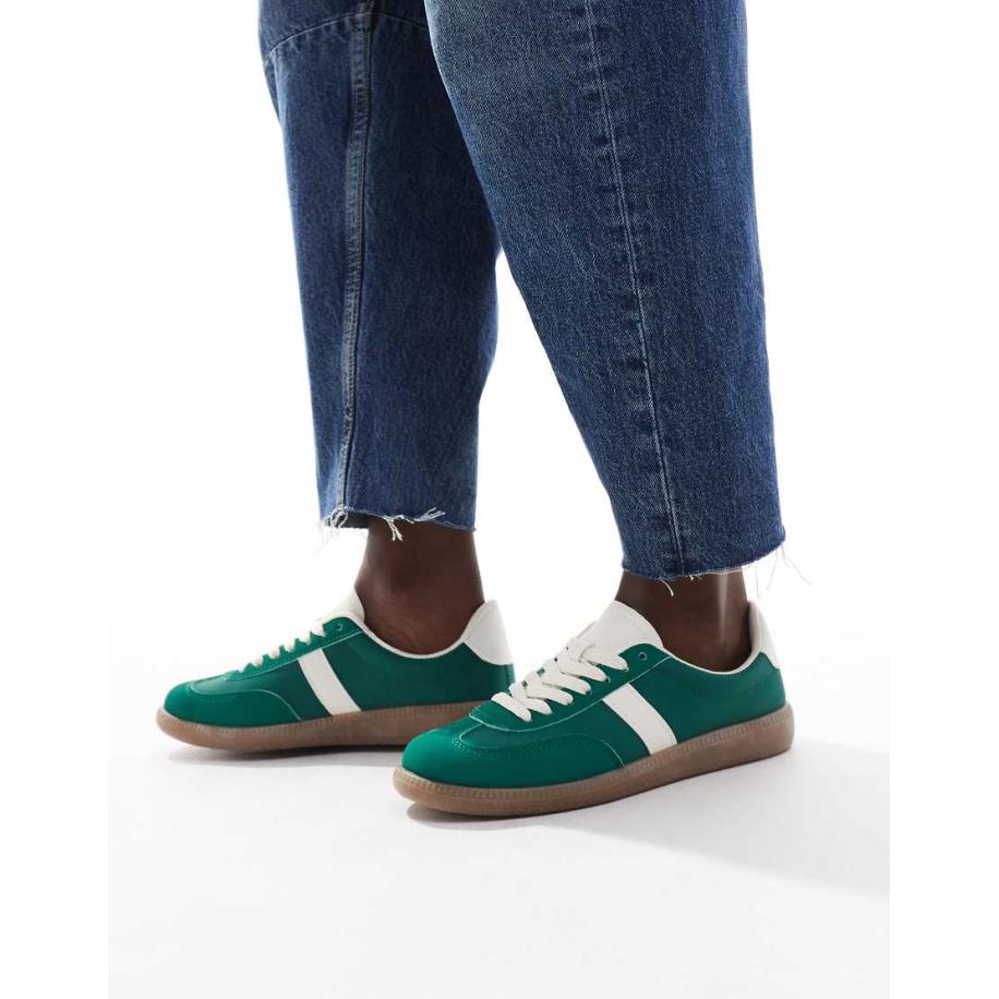 London Rebel Cally Sneakers met rubberen zool in groen Groen