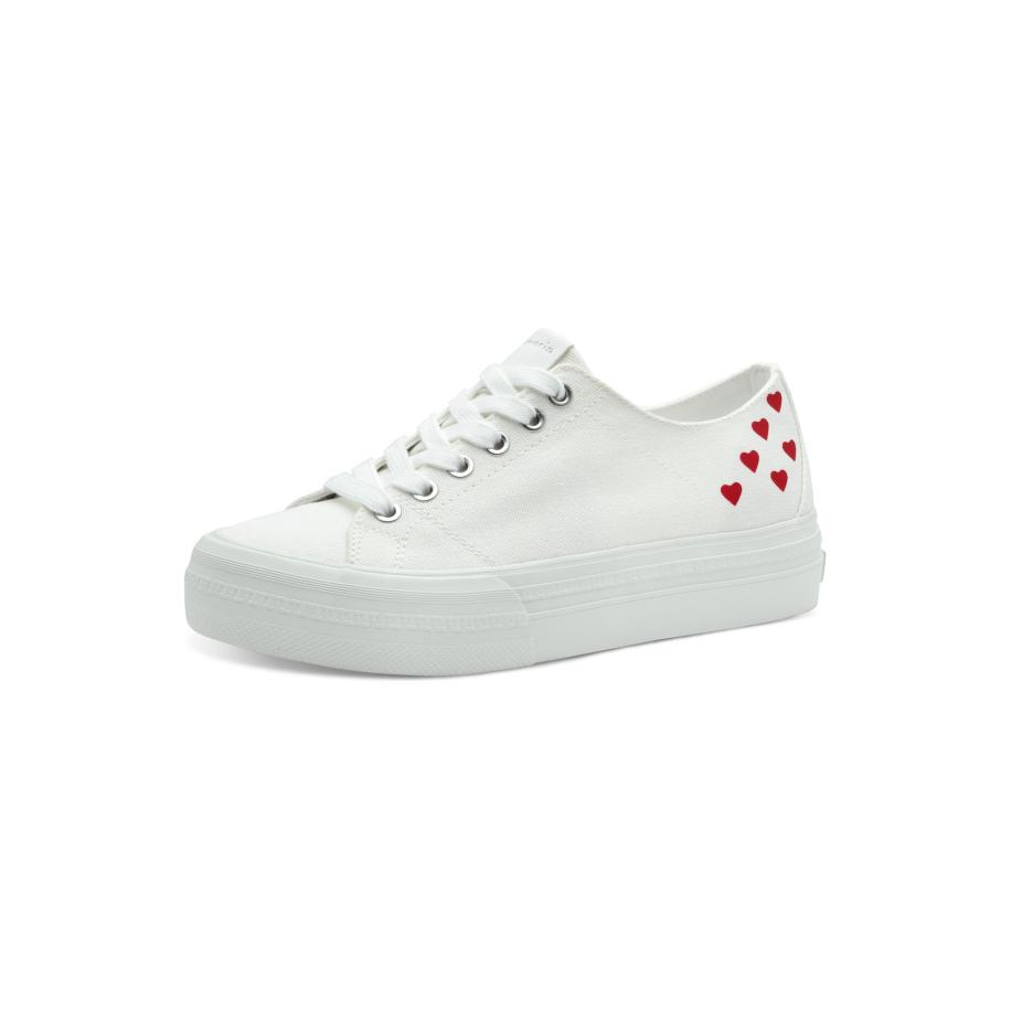 Tamaris Sneakers laag vuurrood / wit Wit