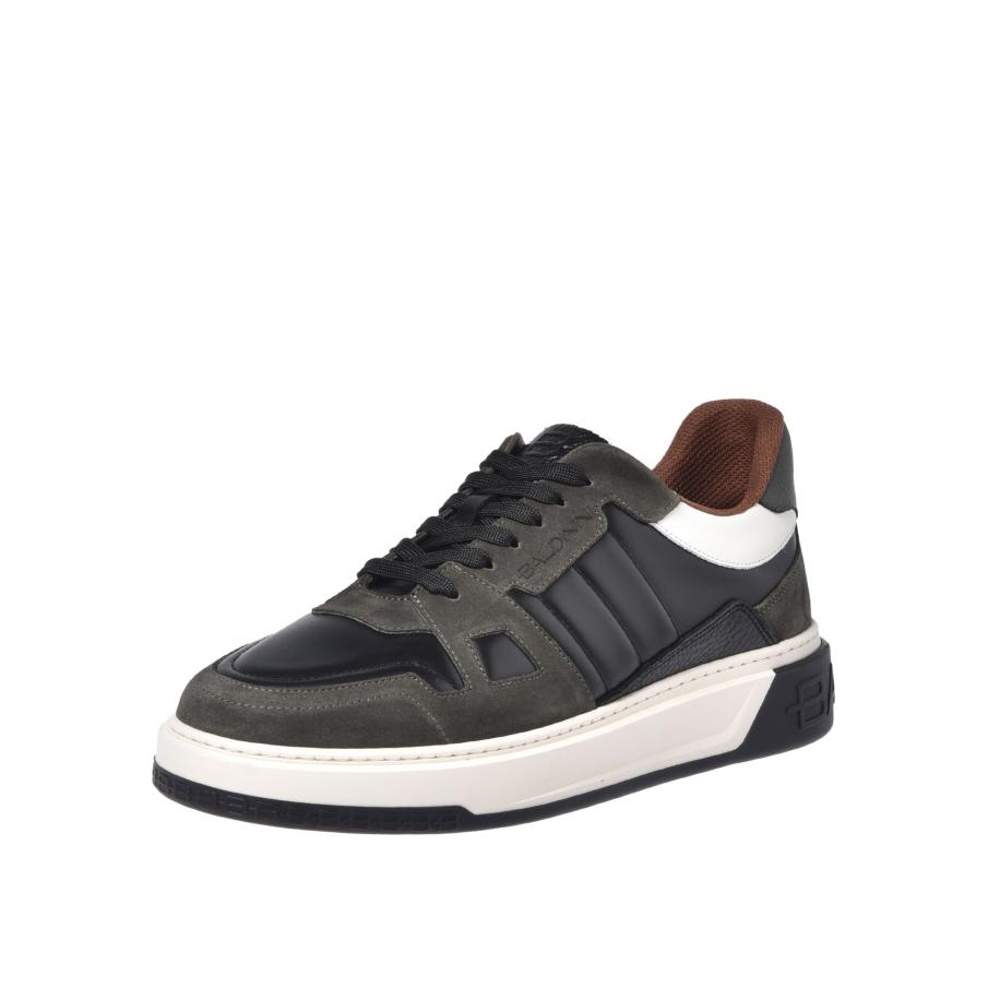 Baldinini BALDININI Sneakers laag antraciet / kaki / zwart / wit -